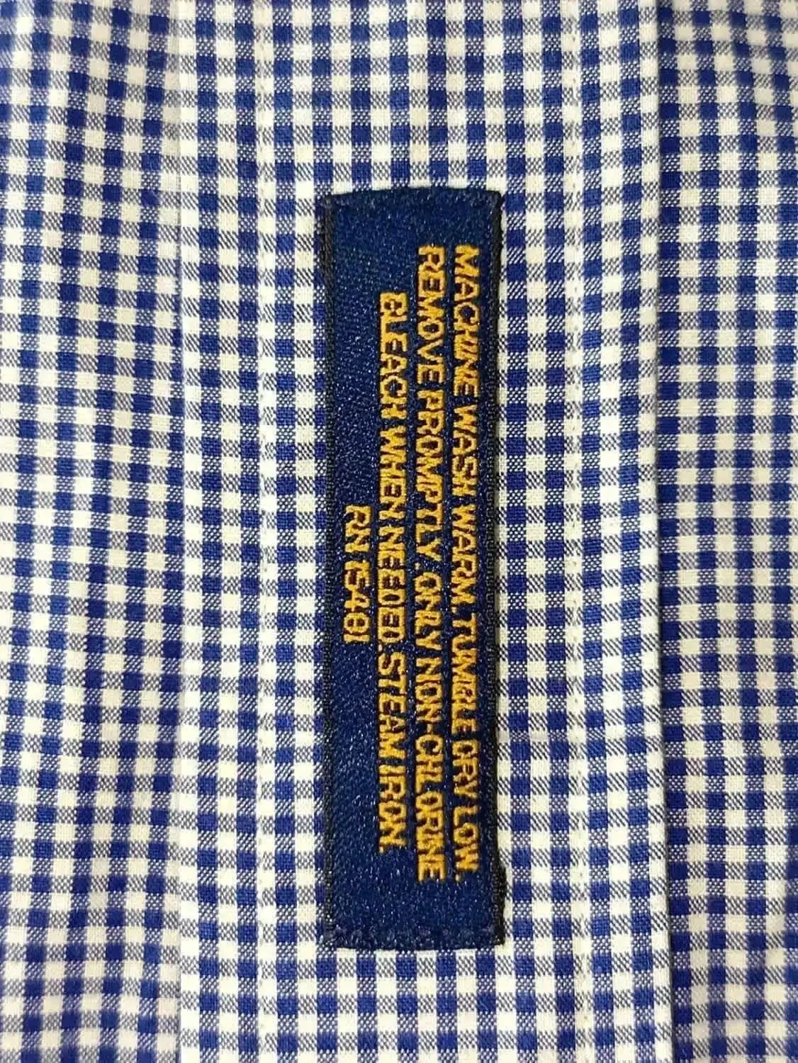 Vintage Tommy Hilfiger blue and white checkered shirt Size 16 1/2 35 – photo 12